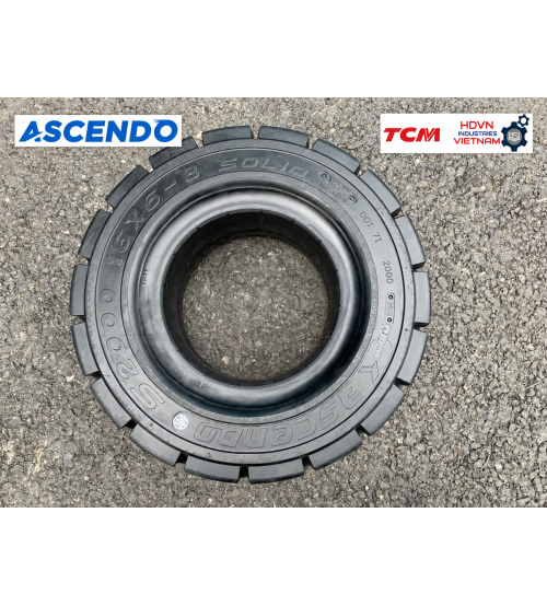 Lốp đặc 16x6-8 Ascendo Indonexia - Công nghệ Hàn Quốc